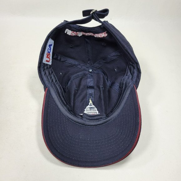U.S. Open 2011 Congressional Strapback Hat Golf Cap Embroidered Logo Blue USGA - Picture 5 of 7